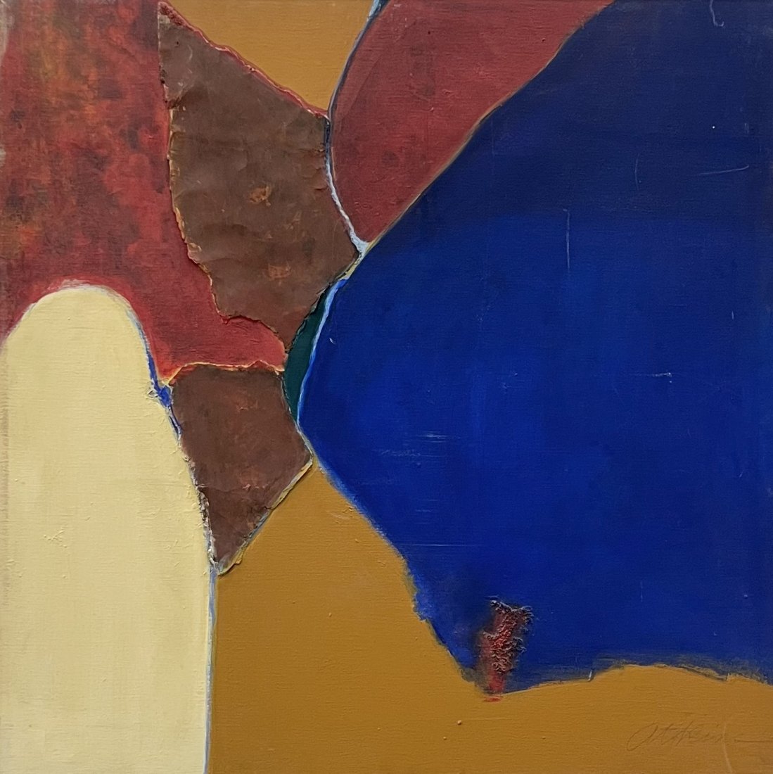 ROSALIE ATKINS (20th c, American) Abstract West Virgina, Jupiter Florida Artist: Mixed media on canvas 32 x 32 in