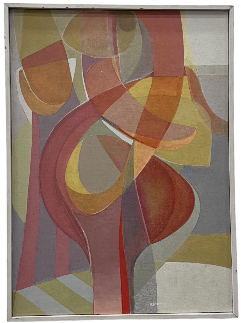 KAY FULLER SCHWALL (20th c, American) Mid-Century Abstract, Ohio Artist (1 of 3)