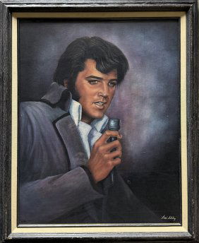 Vintage Nicely Framed Elvis Print