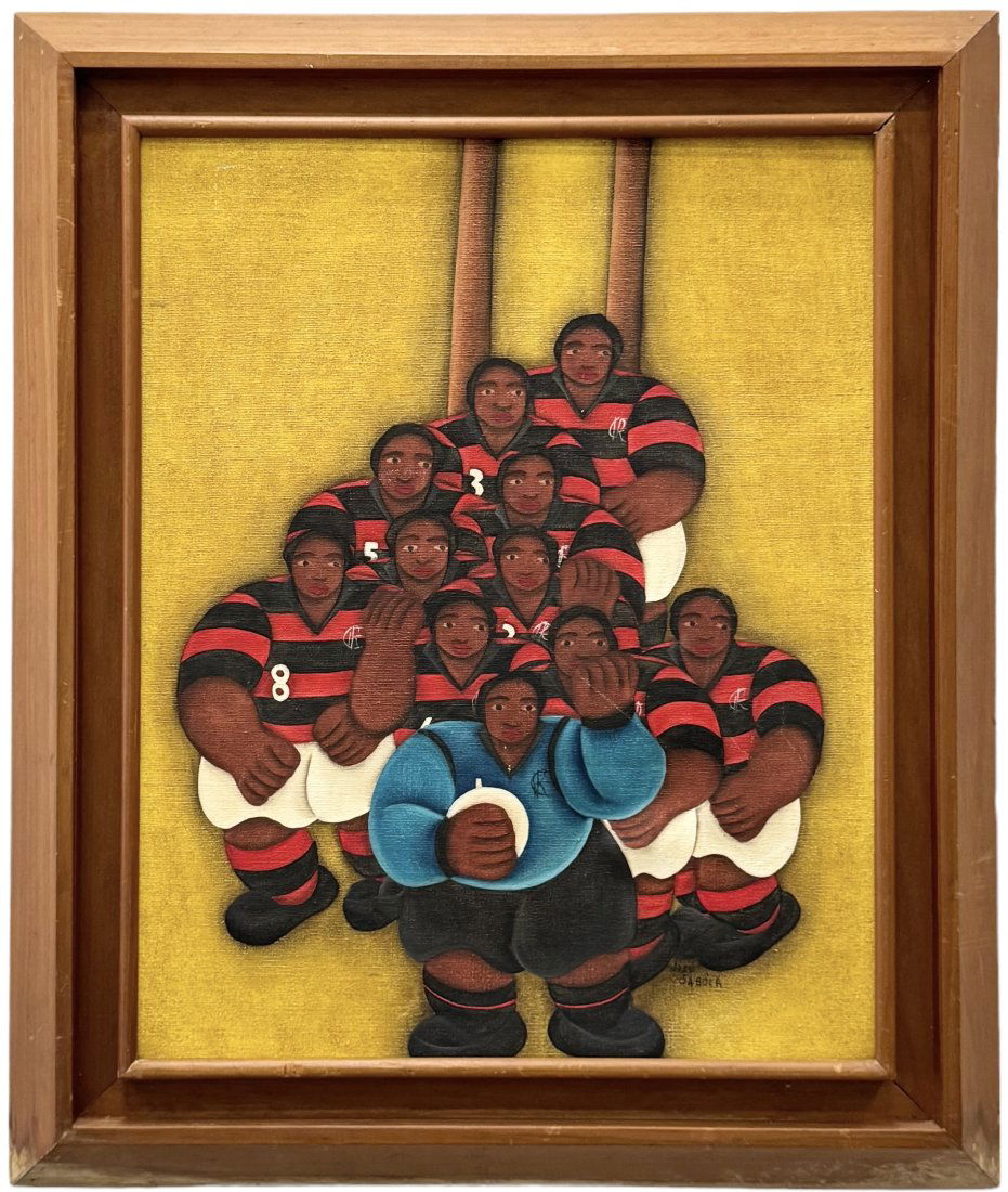 JOSE SABOIA (b. 1947, Brazil) Futbol, Soccer Team, "Nascimento" (1 of 4)