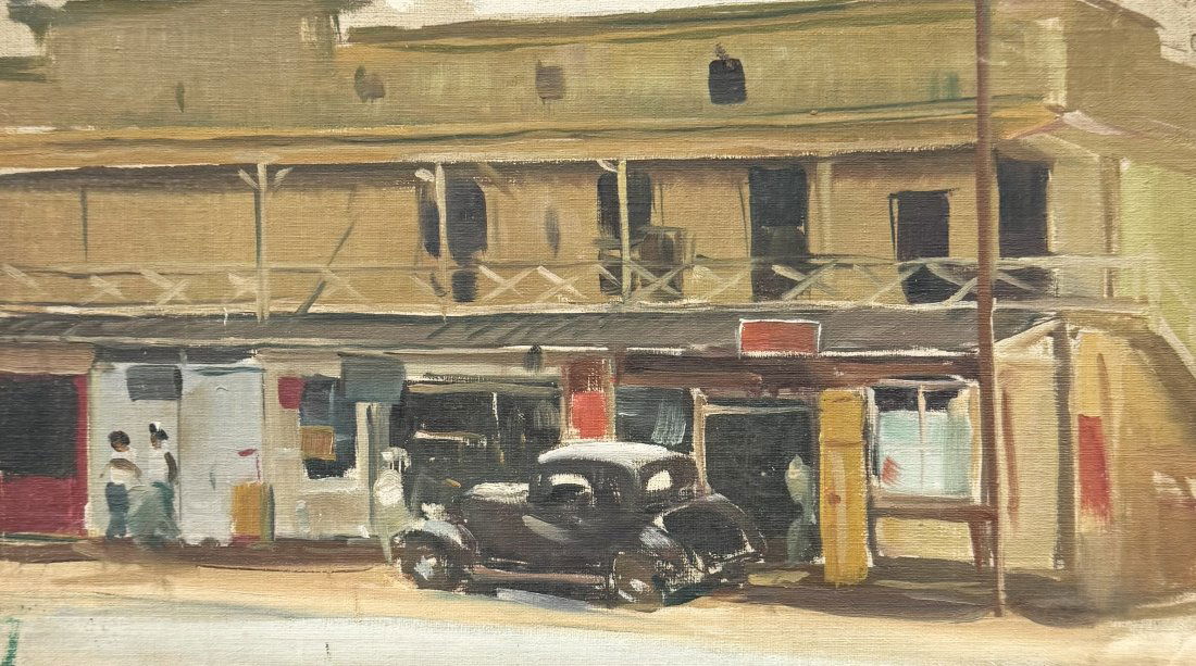 TORE ASPLUND (1903-1978, American) Harbor Scene: Oil on board 16 x 12 in