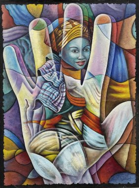 JOSEPH PHILEMOND (20th c, Haitian) Colorful Abstract