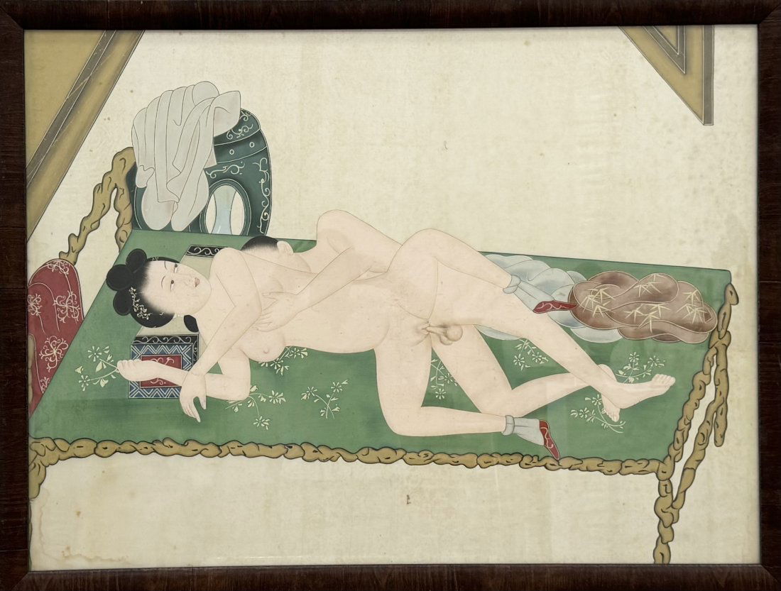 Large Chinese Erotica Painting On Silk (1 of 6)
