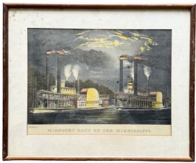Currier & Ives "Midnight Race on the Mississippi"