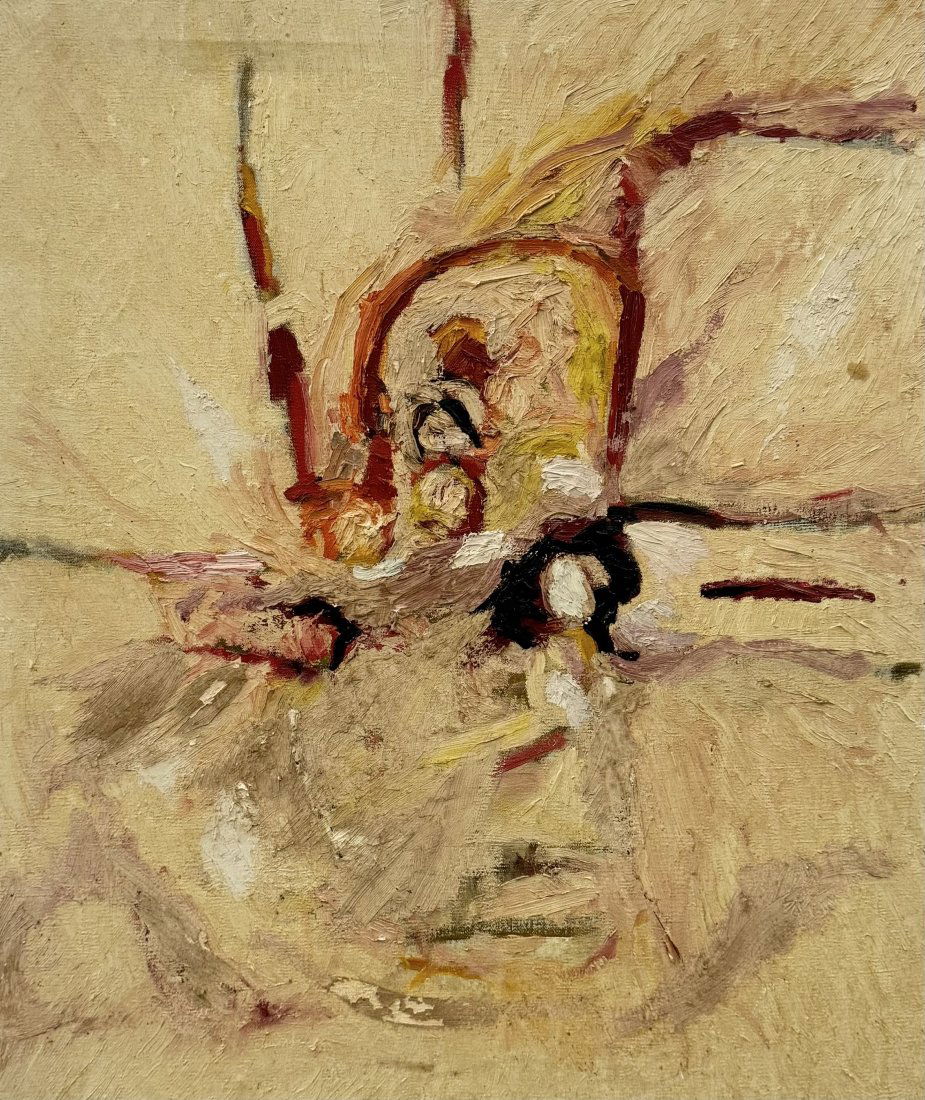 Mid-Century Modern Abstract Painting, Unsigned (1 of 2)