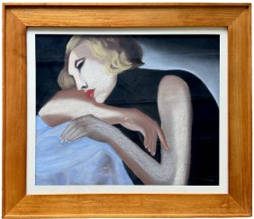 Modernist Portrait Of A Sleeping Woman, Signed