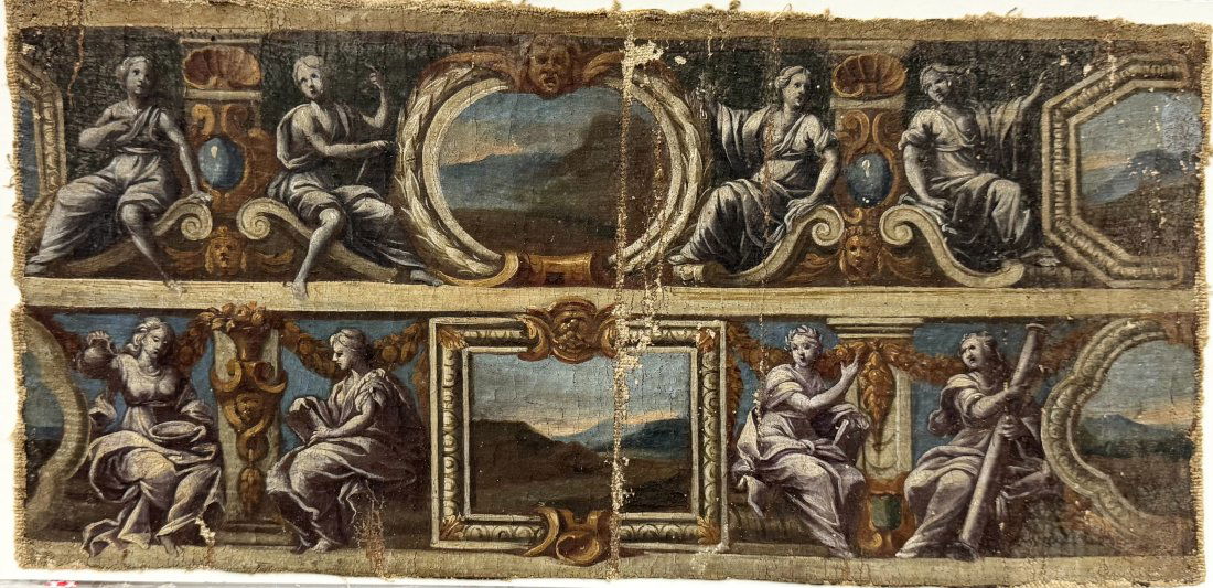 Old Master Italian School Mural Study Allegorical Scene Renaissance Painting (1 of 3)