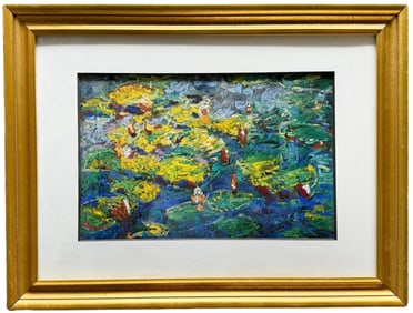 JOACHIM CASSEL (1927-2023, American) New Orleans Artist, Lily pads On lake