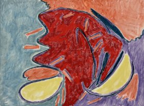 IVAN LIBERMAN (20th C, American) Large Abstract Still Life