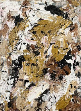 LAURIE VAUGHN (20th c, American) Abstract Painting, Heavy Impasto