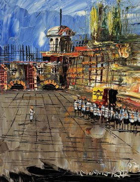 MORRIS KATZ (1931-2010, New York) Western Wall, Israel