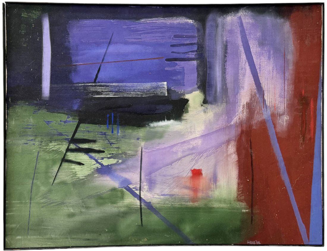 WENDI HAAS (20th c, American) Monumental Abstract New Mexico Artist 60 x 46 in (1 of 3)