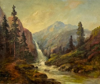 RUDOLPH EICHER (1884-1958) Hudson River School Landscape Painting