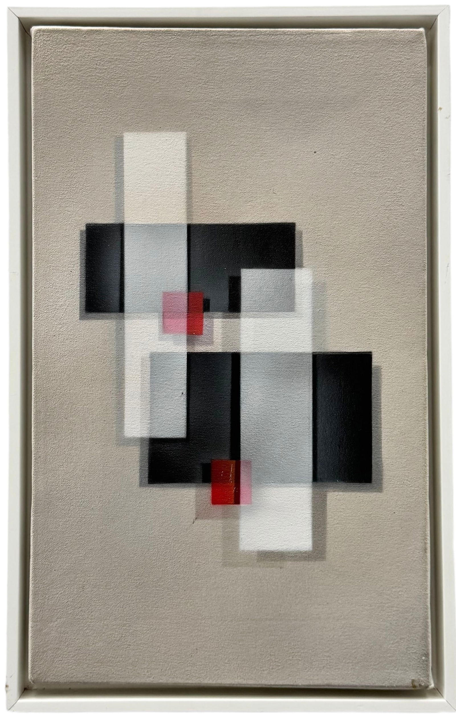 Contemporary Geometric Abstract Painting Signed John Thomas, NYC (1 of 3)