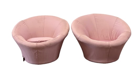 Set of 2 Mushroom Armchairs by Pierre Paulin for Artifort, As Is