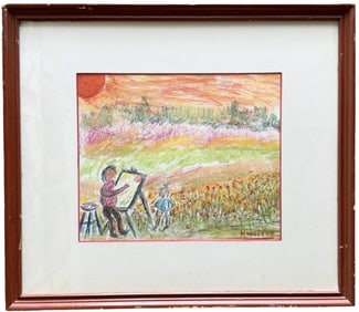 MICHEL KOULICHE (1922-2010, France) Modernist, Artist Painting Plein Air, Exhibited