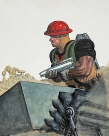 LARRY BLAMIRE "Space Soldier" Futurist Illustration Art