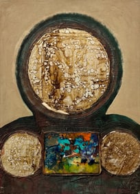 Large Mid-Century Abstract Painting, Unknown Artist