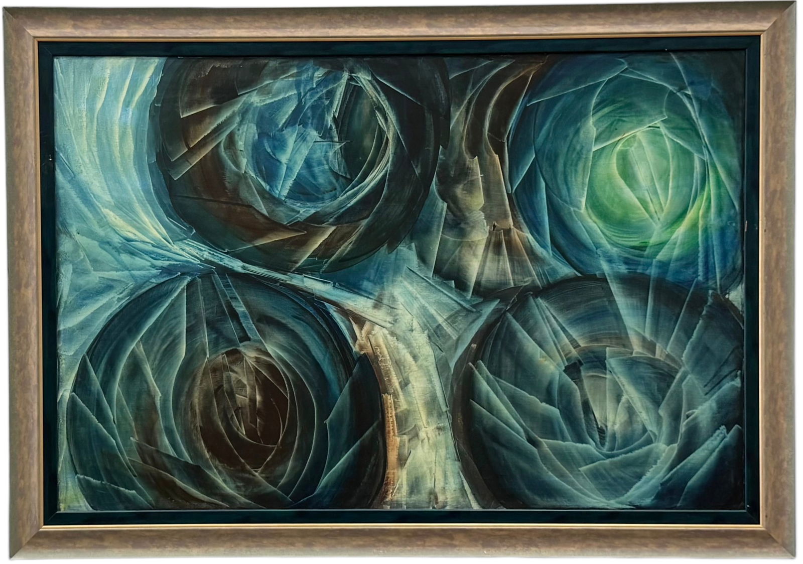 Monumental Italian School Abstract Painting Signed Verso (67 x 47 in) (1 of 4)