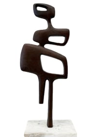 Contemporary Cast Iron Figural Abstract Sculpture