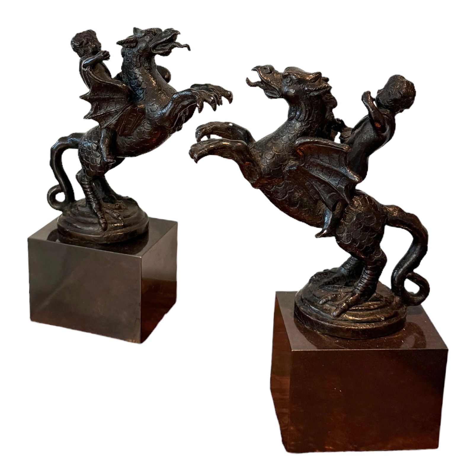 Pair Of Italian Bronze Putti Rearing Griffins, Circle Of Niccolo Roccatagliata Circa 1600 (1 of 7)