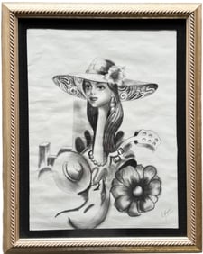 ARMANDO MEJIAS (b. 1963, Cuban) Charcoal Drawing