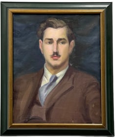 1930's American Modernist Portrait Of A Gentleman