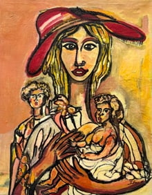 JADDEN (21st c, Cuban) Portrait Of A Woman, Miami Artist