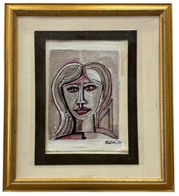 JADDEN (21st c, Cuban) Portrait Of A Woman, Miami Artist