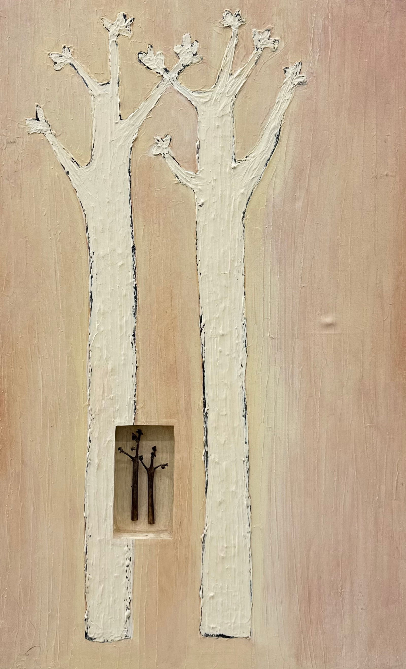 Angela Varga Modernist 3D Tree Texturized Abstract Painting (1 of 4)