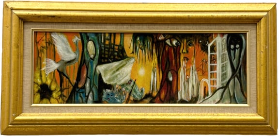 Jose Ramon, Cuban Surrealism Abstract Signed & Dated