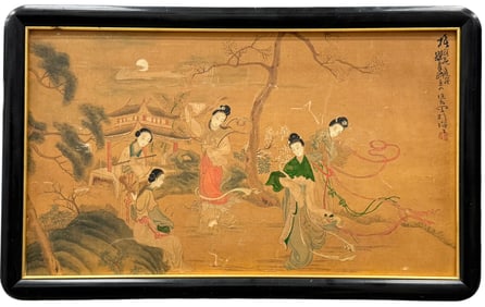 Chinese School Painting On Silk