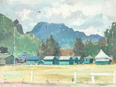 TORE ASPLUND (1903-1978, American) Camp In The Mountains