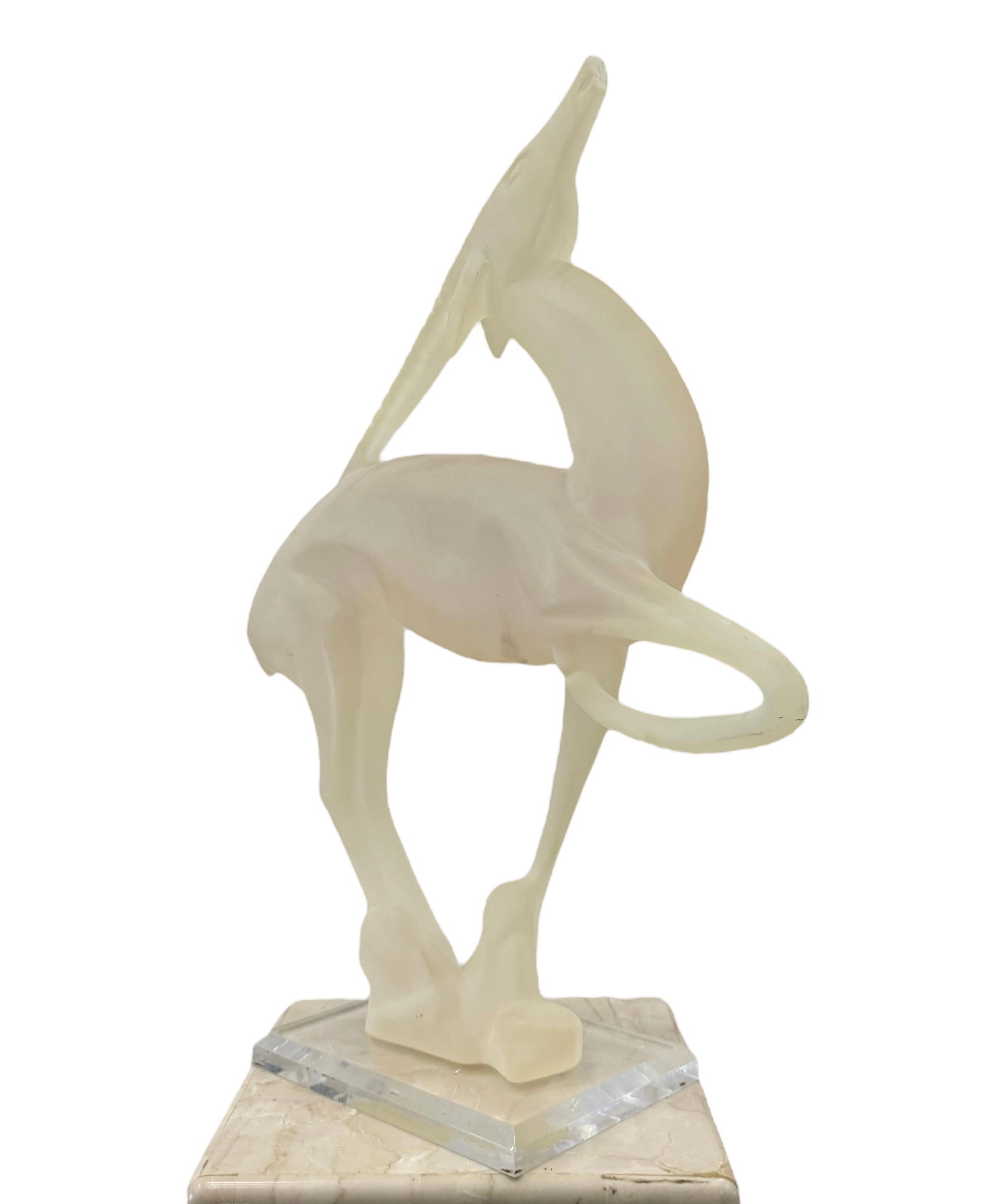 Vintage Acrylic Art Deco Gazelle Sculpture (1 of 1)