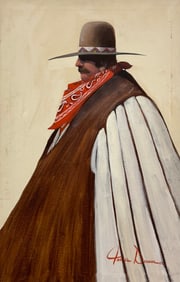 JAMES DARUM (20th c, American) Southwestern Portrait, Arizona Artist