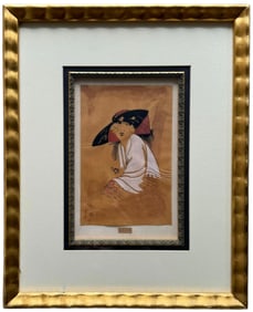 "Cady" Vintage French School Art Deco Watercolor