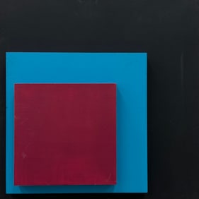 Contemporary Geometric 3D Abstract Painting On Wood