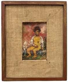 EUGENE LUDINS (1904-1996, Russian American) Nude, Coral Gables Gallery Label