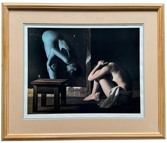 SANTIAGO CARBONELL Surrealist Ecuadorian Artist Signed Lithograph