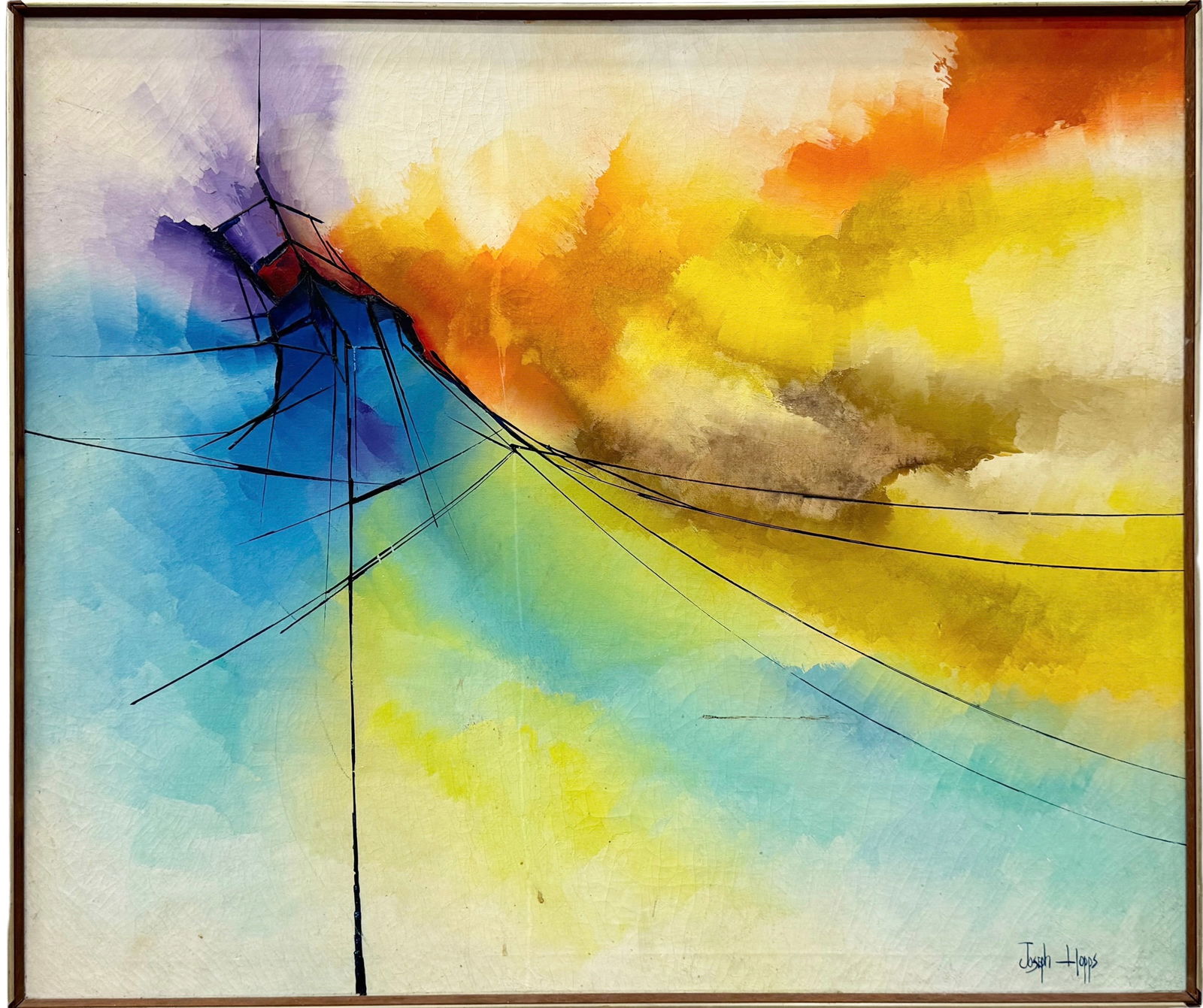 JOSEPH HOPPS (20th c, American) Large Abstract (1 of 3)