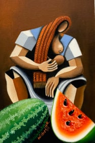 WILBER HERERRA ORTIZ (20th c, Mexico) Merida Artist, Cubist