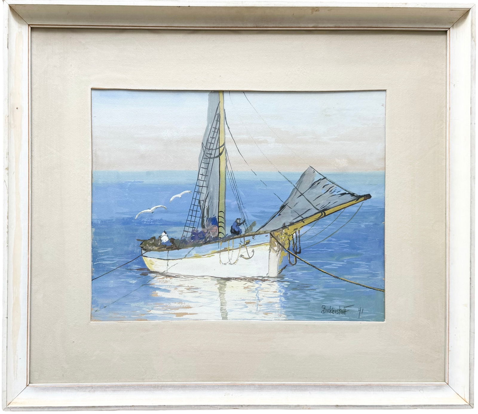 GEORGE SANDERS BICKERSTAFF (1893-1953, American) Fishing Boat, California Artist (1 of 3)