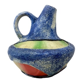 Studio Pottery Paper Mache Vase Signed On Base