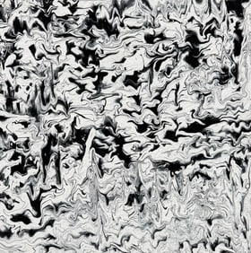 RICHARD MOORE (20th c, American) Black & White Abstract