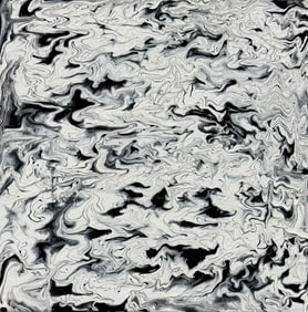 RICHARD MOORE (20th c, American) Black & White Abstract