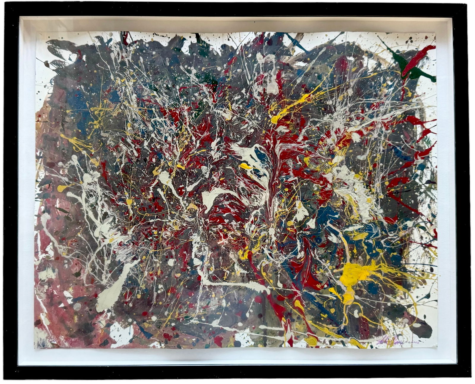 Contemporary American School Action Drip Painting , Signed (1 of 3)