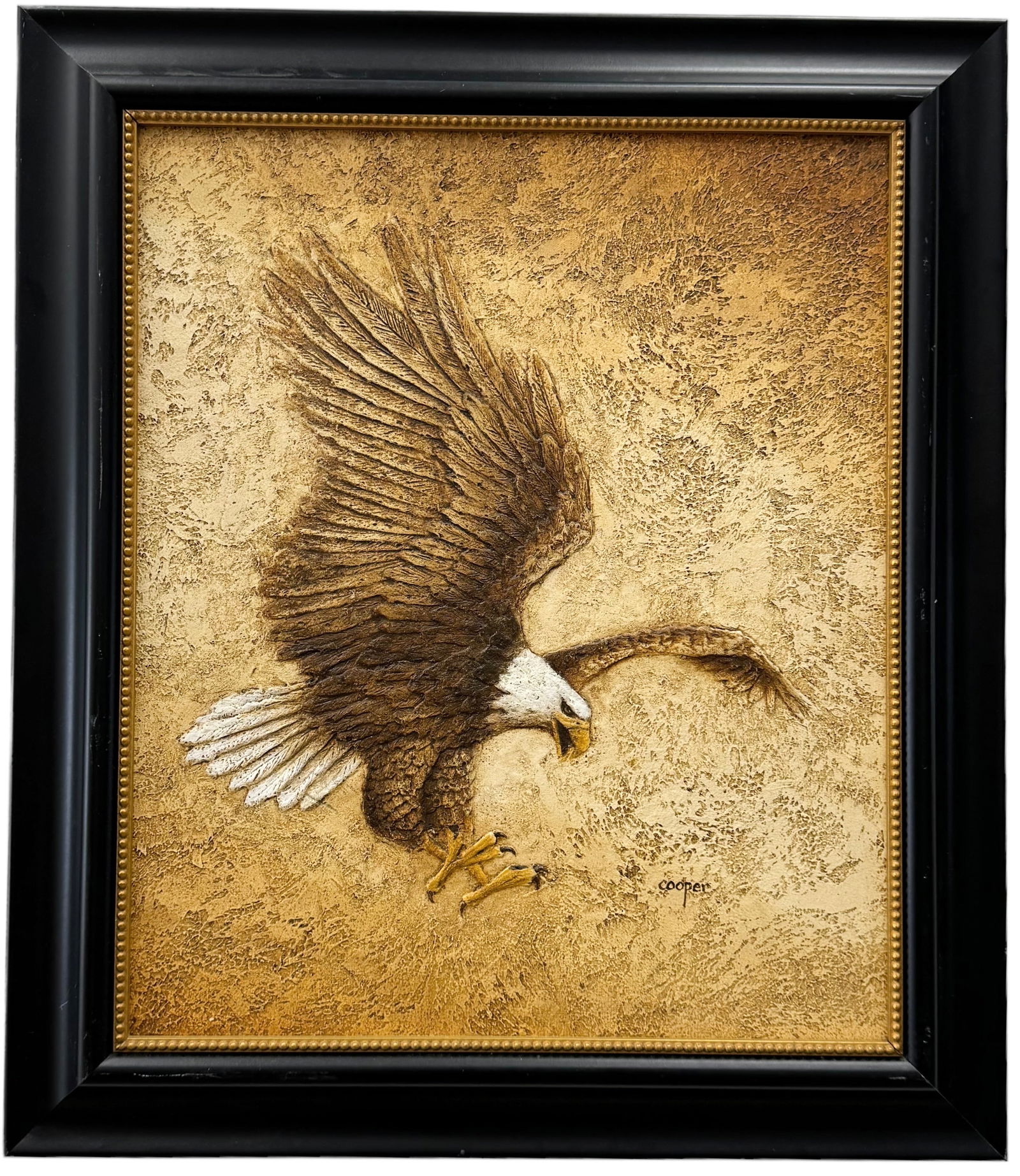Modernist American School Painting Of A Bald Eagle Signed Cooper (1 of 4)