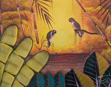 DANIEL LEWIS (20th c, Haitian) Caribbean Tropical Sunset