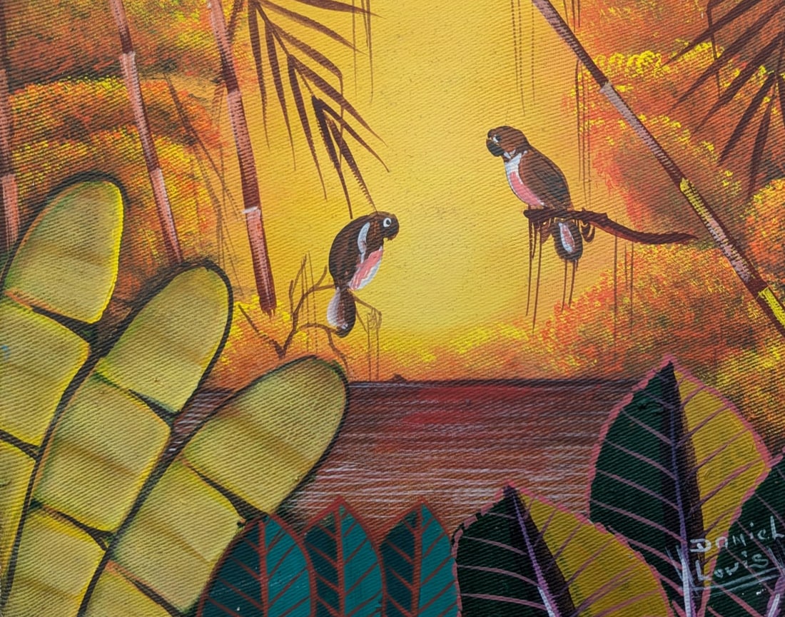DANIEL LEWIS (20th c, Haitian) Caribbean Tropical Sunset (1 of 3)