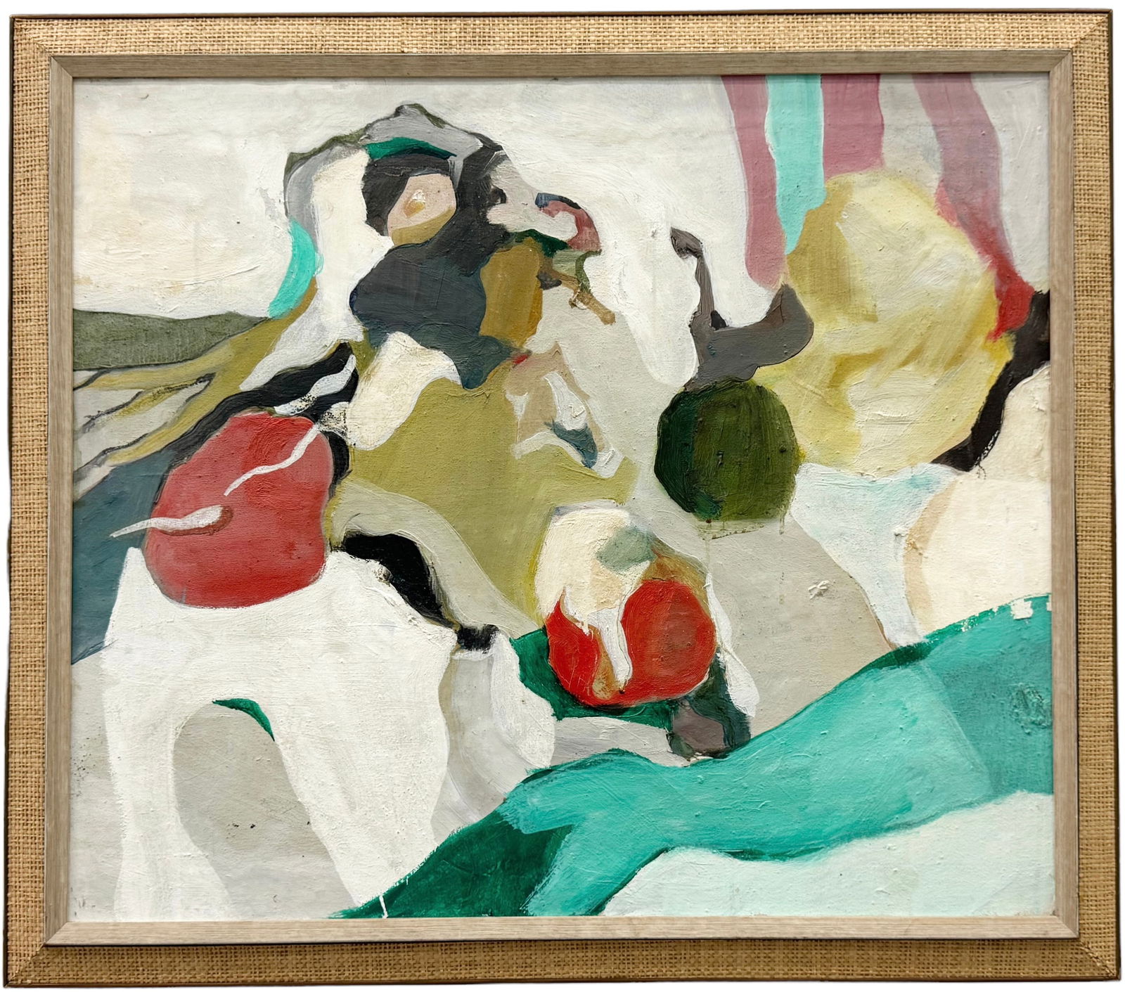 Mid-Century American School Abstract Expressionist Painting, Unsigned (1 of 3)